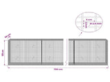 Gabion with 3.5 mm Wire and 5x2.5 cm Mesh 700x50x100 cm 3461864
