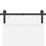 Sliding Door Hardware Kit 183 cm Steel Black 4009748