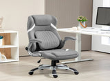 Linen-Look Office Chair, with Adjustable Height and Tension - Grey T3398P344420