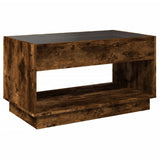 Coffee Table with Infinity LED Smoked Oak 90x50x50 cm 847669