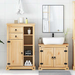 2 Piece Bathroom Furniture Set Corona Solid Wood Pine 3334635