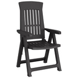 Garden Reclining Chair Set of 2 Anthracite Polypropylene 364712