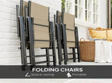 Five-Piece Steel Frame Patio Set - Khaki/Black T3398P328489
