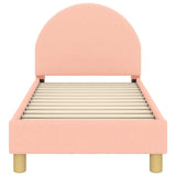 Toddler Bed Frame with Headboard Pink 70 x 140 cm Sheep Fabric 42011025