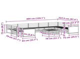 Outdoor Sofa Set 10 pcs Natural Solid Acacia Wood 3383857