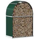 Log Holder Green 80x45x120 cm Galvanised Steel 364539