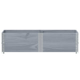 Garden Planter Grey 150x50 cm Solid Wood Pine 3295409