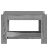 Coffee Table with LED Grey Sonoma 73x53x45 cm Engineered Wood 847551
