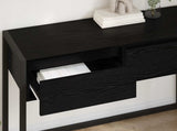End Table Black Oak 100 x 36 x 75 cm Engineered Wood 886696