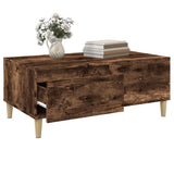 Coffee Table Smoked Oak 90x50x36.5 cm Engineered Wood 821113
