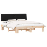 Bed Frame with Upholstered Headboard Black 180 x 200 cm 3398071