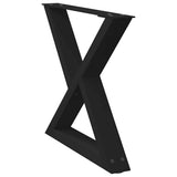 Coffee Table Legs 2 pcs Black 50x cm Steel 4012704