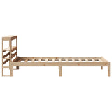 Bed Frame without Mattress 75x190 cm Small Single Solid Wood Pine 3305706