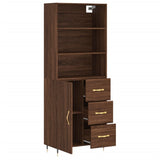 Highboard Brown Oak 69.5x34x180 cm Engineered Wood 3189428