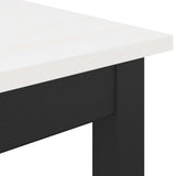 Bar Table White 140 x 80 x 105 cm Solid Pine Wood 892808