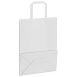 Paper Bags 250 pcs with Handles White 21x11x28 cm 4101839