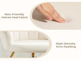 Velvet-Feel Lotus Petal Accent Chair 57570482