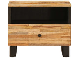 Bed cabinet with Drawer Brown 40 x 33 x 46 cm Solid Mango Wood 4018302