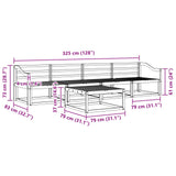 Outdoor Sofa Set 5 pcs Natural Solid Acacia Wood 3367172