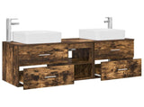 Bathroom Cabinet Set 3 pcs Smoked Oak 49.5 x 41 x 63 cm 3405823