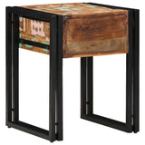 End Table with Drawer 40 x 40 x 50 cm Solid Reclaim Wood 4016713