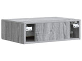 Wall-Mounted Bedside Cabinet 2 pcs Grey Sonoma Engineered Wood 898118