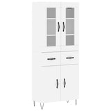 Highboard White 69.5x34x180 cm Engineered Wood 3198561