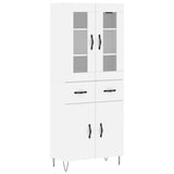 Highboard White 69.5x34x180 cm Engineered Wood 3198561