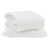 Summer Duvet with Pillow 2 pcs White Microfiber 3376384
