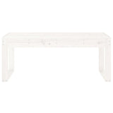 Garden Bench White 110x38x45 cm Solid Wood Pine 825094