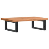 Basin Shelf Wall Mounted Steel and Solid Wood Beech 3302369