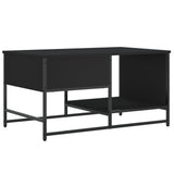 Coffee Table Black 85.5x51x45 cm Engineered Wood 835339