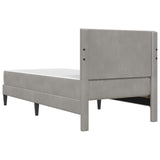 Bed Frame with Mattress Light Grey 90 x 190 cm Velvet 3415256