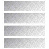 Stair Tread Rectangular 4 pcs Silver 80 x 20 cm Aluminium 4104260
