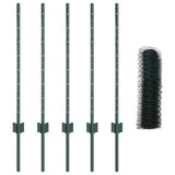 Welded Wire Fence 10 x 0.8 m PVC-Coated Steel Green 3336679