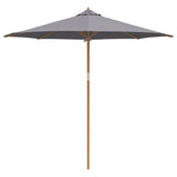 Garden Parasol Dark Grey 270 x 260 cm Bamboo 4108088