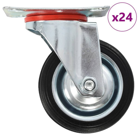 24 pcs Swivel Casters 75 mm 277944