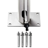 Garden Shower with Grey Base 220 cm Stainless Steel 3070783