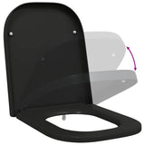 Toilet Seat Black 47.5 x 35 x 3.6 cm Duroplast 42002360