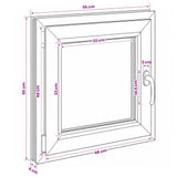 Basement Window RISOR 55 x 55 cm PVC and Glass 42047837