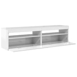 TV Cabinets 2 pcs with LED Lights High Gloss White 75x35x40 cm 804404