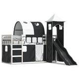 Bunk Bed without Mattress with Slide White and Black 80x200 cm 3284173
