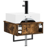 Wall-Mounted Wash Basin Smoked Oak 40 x 41 x 39 cm 890203