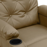 Recliner Chair Cappuccino Faux Leather 339124