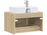 Bathroom Furniture Set Sonoma Oak Engineered Wood 3404384