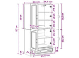 Cabinet Set 2 pcs Smoked Oak Engineered Wood 3416939