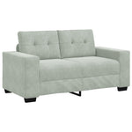 Sofa Set with Cushion 3 pcs Grey 221 x 78 x 80 cm Velvet 3324639