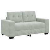 Sofa Set with Cushion 3 pcs Grey 221 x 78 x 80 cm Velvet 3324639
