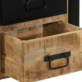 Bedside Cabinet 40x35x40 cm Solid Rough Wood Mango 4015953