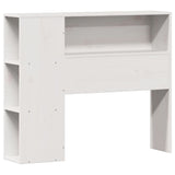 Bookcase Bed without Mattress White 75x190cm Small Single Solid Wood Pine 3322370